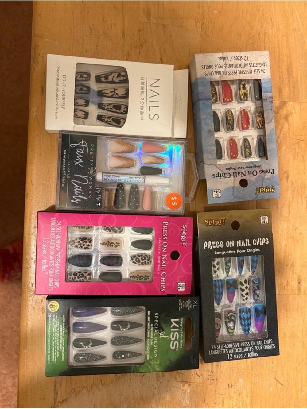 Assorted Press-On Nail Sets - Mixed Colors